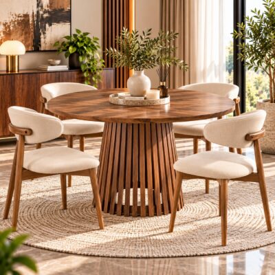 QandAHome – Bexley Slatted Dining Table