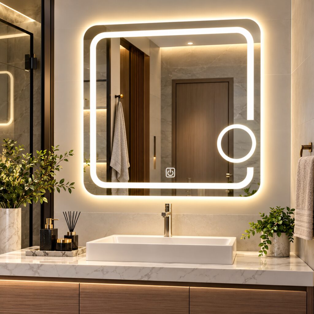 80X80 Square LED Mirror